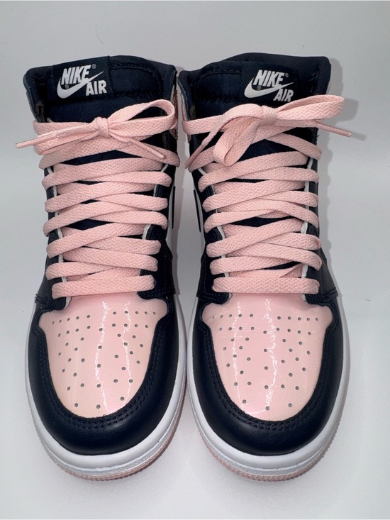Nike Shoes - Nike Air Jordan 1 Mid Pink Navy (DD9335-641) Women’s 6.5 Pink Patent Leather